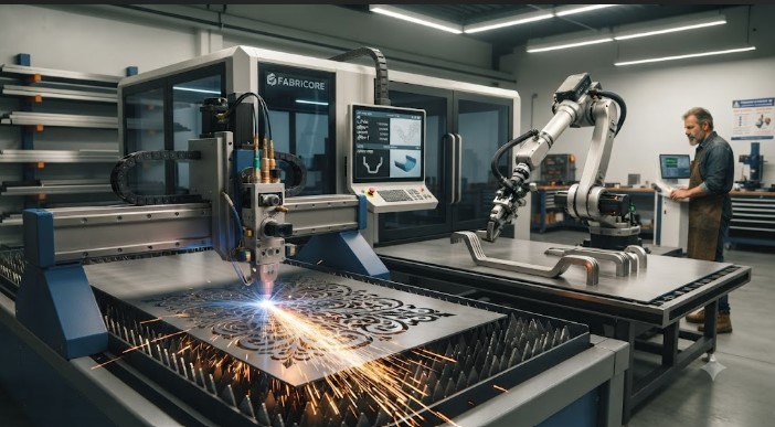 Combined cutting and bending fabrication at J.K. Fabricaters